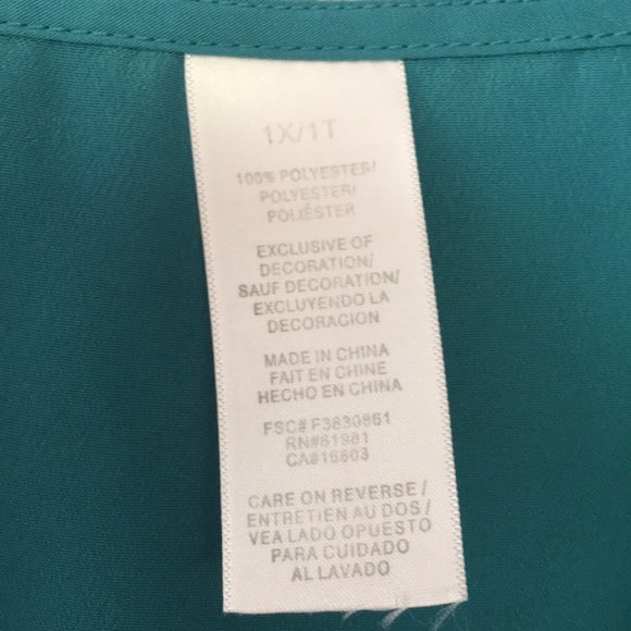 Long sleeve with silver dots around neck  V neck polyester - Picture 2 of 3